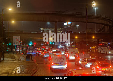 A814 clydeside expressway M8 overhead fast link lanes rush hour busy ...