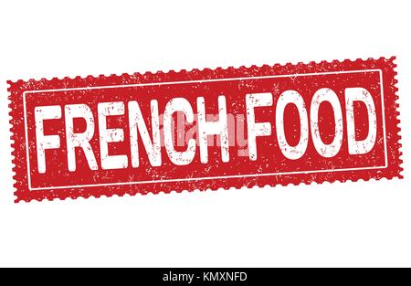 French food grunge rubber stamp on white background, vector illustration Stock Vector