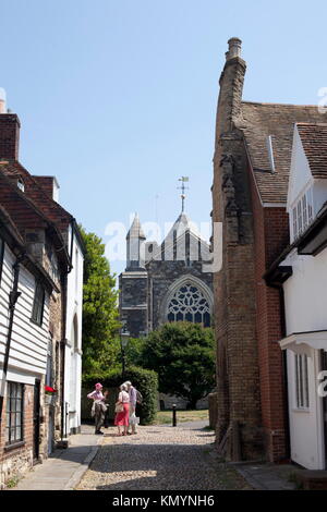 Rye is an English town near the coast in East Sussex. In the centre ...