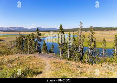 Yellowstone River at Hayden Valley, Wyoming, USA Stock Photo