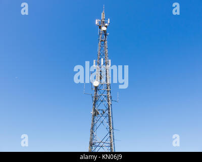 Telecommunications Mast, Cornwall, England, UK Stock Photo