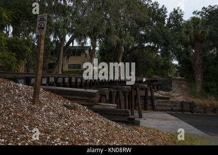 Old Railroad Trestle located in Mount dora, Florida USA Stock Photo