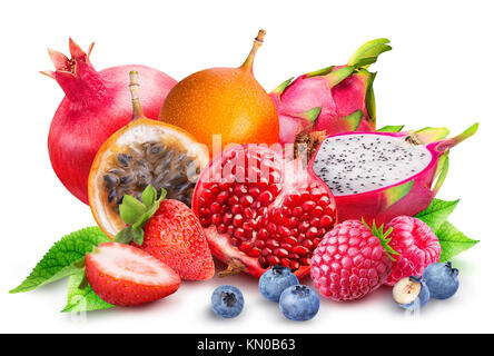 Fruit isolated on white background with clipping path Stock Photo