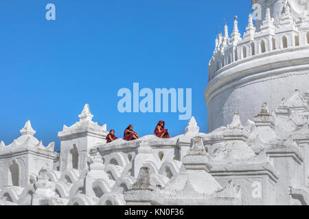 Mingun, Hsinbyume Pagoda, Mandalay, Myanmar, Asia Stock Photo