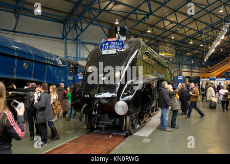 Dwight D Eisenhower 60008 at the Great Gathering of A4 Steam Locomitives at the National Railway Museum, York, UK - November 2013 Stock Photo