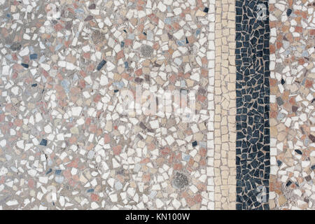 Multicolored small tiles on the floor. Abstract background pattern. Stock Photo