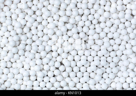 Background of white balls. airsoft 6mm bb. Stock Photo