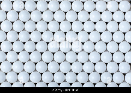 Background of white balls. airsoft 6mm bb Stock Photo