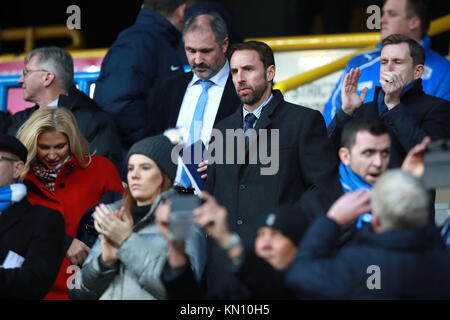 England manager Gareth Southgate in the stands during the Premier League match at the John Smith's Stadium, Huddersfield. Stock Photo
