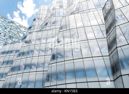 NEW YORK CITY - JUNE 13: View of IAC Building facade on June 10, 2015 in New York. The IAC Building, InterActiveCorp's headquarters  is a Frank Gehry- Stock Photo