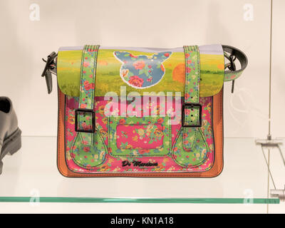 Colorful school bag for sale at the Doc Martens franchise store on