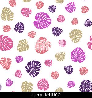 Monstera Leaves Pattern Stock Vector