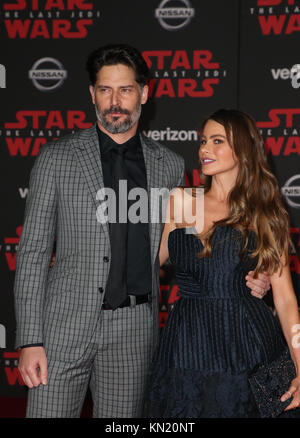 LOS ANGELES, CA - DECEMBER 9: Joe Manganiello, Sofia Vergara, at Premiere Of Disney Pictures And Lucasfilm's 'Star Wars: The Last Jedi' at Shrine Auditorium in Los Angeles, California on December 9, 2017. Credit: Faye Sadou/MediaPunch Stock Photo