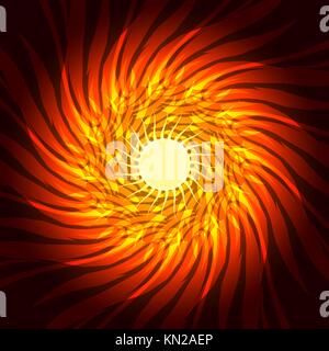 Hand-drawn Sun symbol in Ancient astrology style. Vector illustration. Stock Vector