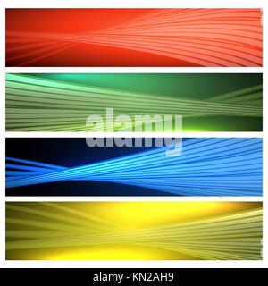 Modern Abstract Banner Set. Vector illustration. Stock Vector