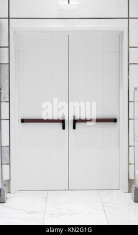 abstract white doors, entrance and exit Stock Photo