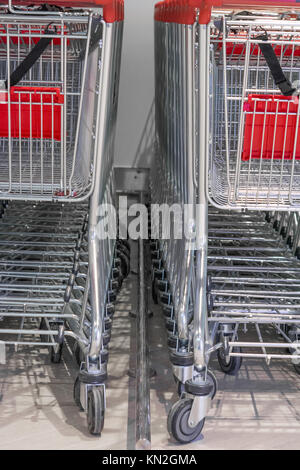 a number of shopping carts Stock Photo