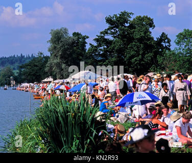 Henley Royal Regatta, Henley-On-Thames, River Thames, Oxfordshire, United Kingdom Stock Photo