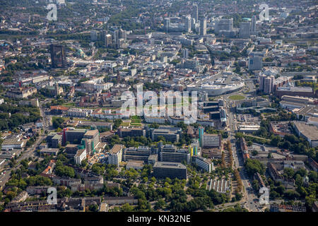 The University District, University of Duisburg / Essen, Campus, Green Center Essen, Bochum, North Rhine-Westphalia, Germany, aerial view, aerial view Stock Photo