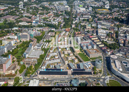 The University District, University of Duisburg / Essen, Campus, Green Center Essen, Bochum, North Rhine-Westphalia, Germany, aerial view, aerial view Stock Photo