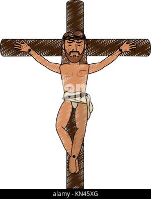 crucified Jesus cartoon Stock Vector Image & Art - Alamy