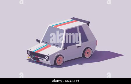 Vector low poly hot hatch Stock Vector