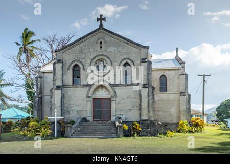 Black Christ, Church of St Francis Xavier, Ra Province, Viti Levu,Fiji Islands, Western Pacific, South Pacific Stock Photo