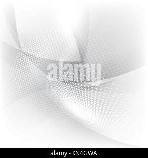 Abstract gray and white background with halftone Stock Vector