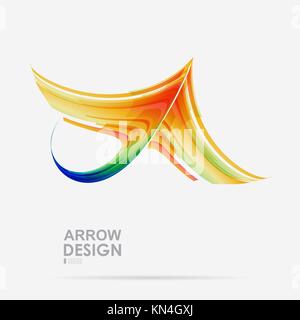 Colorful arrow design on white background Stock Vector