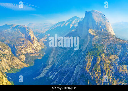 View from the Glacier Point in Yosemite National Park in autumn. Stock Photo