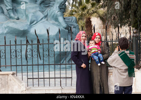 People in old town od Damascus, Syria Stock Photo