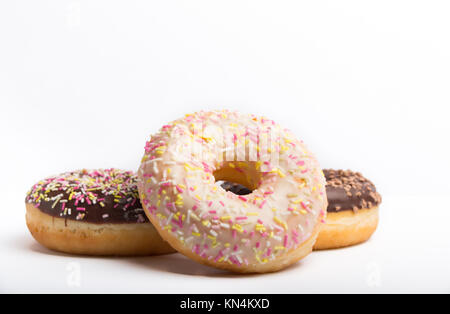 donuts on a white background Stock Photo