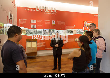 Quito Ecuador - tourists on a guided tour of the Presidential Palace ( Carondelet Palace ), seat of government building, Quito, Ecuador, South America Stock Photo