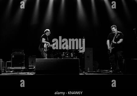 The Stevie Nimmo Trio at The Edinburgh Blues 'N' Rock Festival in The Corn Exchange, Edinburgh 2017 Stock Photo