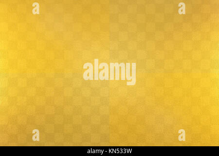 Japanese gold checkered pattern paper texture background Stock Photo