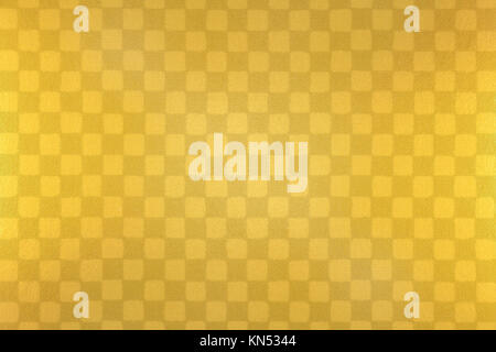 Japanese gold checkered pattern paper texture background Stock Photo