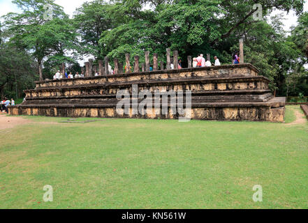 Council Chamber, Citadel, UNESCO World Heritage Site, the ancient city of Polonnaruwa, Sri Lanka, Asia Stock Photo