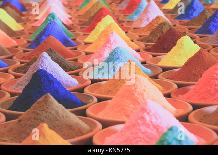 Various spices selection. Multicolored powder Stock Photo