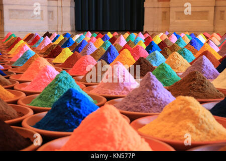 Various spices selection. Multicolored powder Stock Photo
