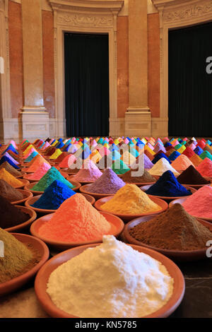 Various spices selection. Multicolored powder Stock Photo