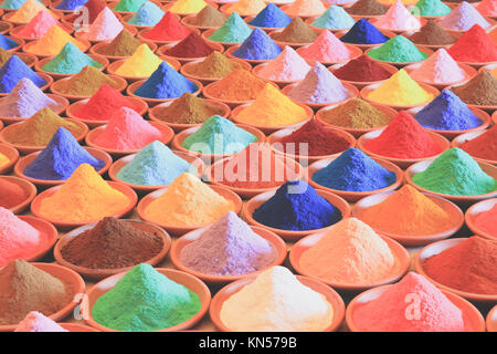 Various spices selection. Multicolored powder Stock Photo