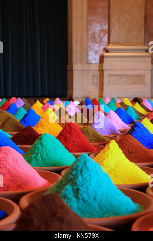 Various spices selection. Multicolored powder Stock Photo