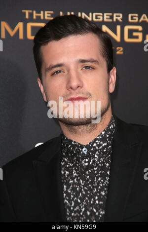 NEW YORK, NY - NOVEMBER 18: JOSH HUTCHERSON attends the 'The Hunger Games: Mockingjay- Part 2' New York premiere at AMC Loews Lincoln Square 13 theater on November 18, 2015 in New York City  People:  JOSH HUTCHERSON Stock Photo