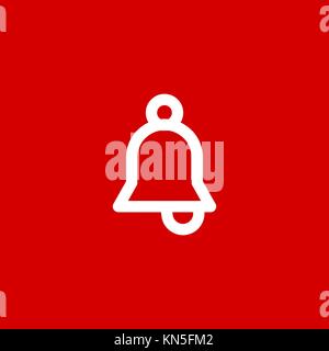 Jingle bell simple flat icon vector illustration. Stock Vector