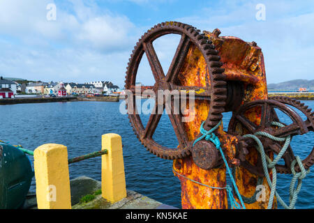 Knightstown Harbour, Valentia Island, Iveragh Peninsula, County Kerry, Ireland, Europe Stock Photo