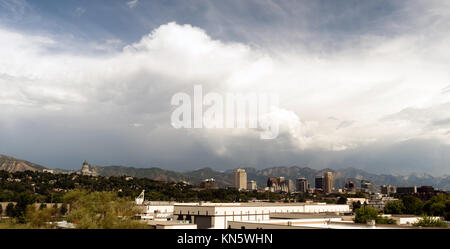 A storm just passed over Salt Lake City Utah and the downtown section ...