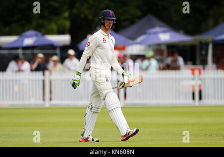 England's Keaton Jennings walks off after being dismissed during day one of the Tour match at Richardson Park, Perth. PRESS ASSOCIATION Photo. Picture date: Saturday December 9, 2017. Photo credit should read: Jason O'Brien/PA Wire Stock Photo