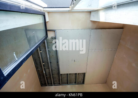 Suspended Ceiling From Drywall Fixed To Metal Frame With Screws