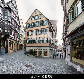 Timber Cottage Glowing Lamp Shutters Warm German European Old House Vintage Stock Photo