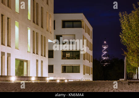 Killesberghoehe Neighborhood Apartment Complex Expensive Modern Architecture Living Area Killesberg Park Stuttgart Germany Silent Night Real Estate De Stock Photo